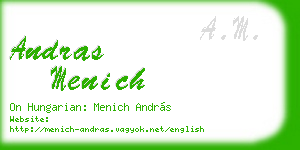 andras menich business card